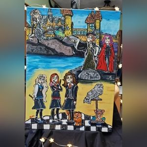 18x24 Original Acrylic Painting "Wizarding World"